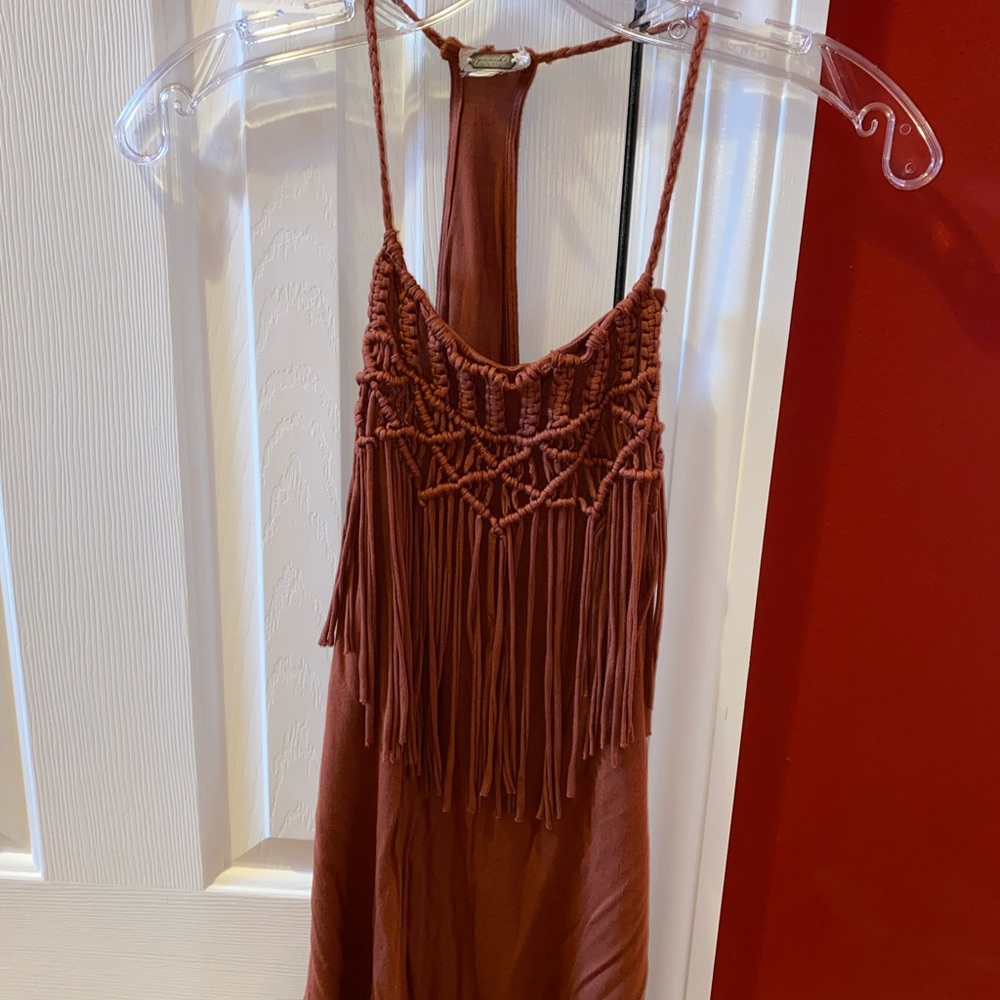 TODAY ONLY SALE BKE Rust Fringe Tank